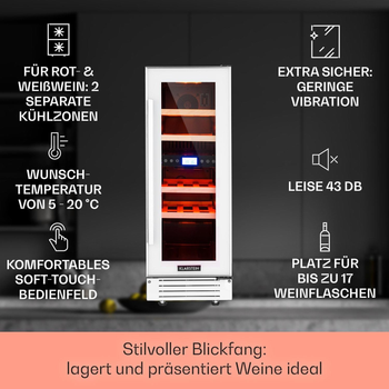 Холодильник для вина Klarstein Vinovilla 17 Built-In Duo Weinkühlschrank 2 Sons