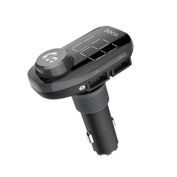 FM модулятор для машины, беспроводной AUX, приемник Hoco E45 Fast PD20W+QC3.0 Black трансмиссер трансмитер
