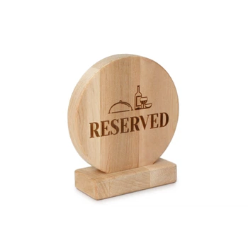 Табличка настільна кругла reserved Mazhura вільха дерев'яна (mz730179)