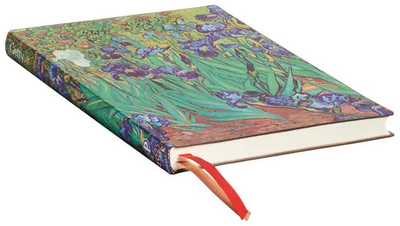 Kalendarz Paperblanks 2025 Van Gogh’s Irises Maxi tygodniowy horyzontal Flexi (9781408758472)