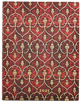 Kalendarz Paperblanks 2025 Red Velvet Ultra tygodniowy vertical Flexi (9781408758557)