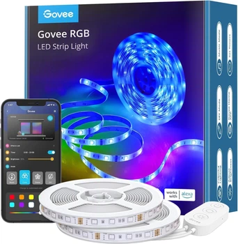 Taśma LED inteligentna Govee LED Strip Lights RGB Wi-Fi/Bluetooth 10 m Biała (H61103A3)