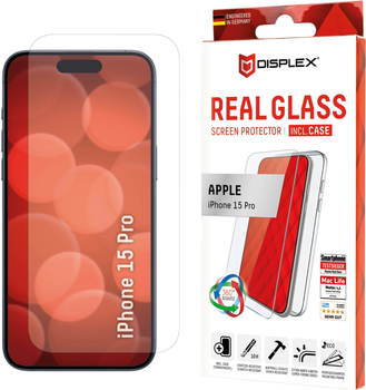 Szkło hartowane Displex Real Glass + Case do Apple iPhone 15 Pro (4028778120894)