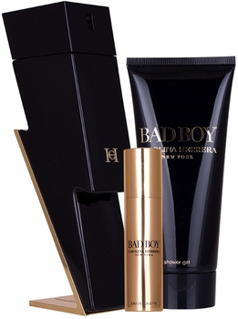 Zestaw męski Carolina Herrera Bad Boy Woda toaletowa 100 ml + Żel pod prysznic 100 ml + Miniatura Woda toaletowa 10 ml (8411061994412)