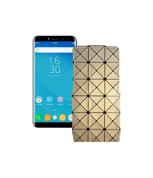 Чохол-флип з екошкіри для телефону Oukitel C8 Золотий ромб