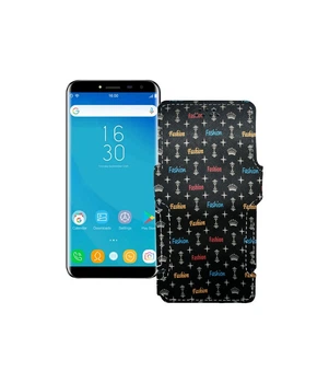 Чохол-книжка з екошкіри для телефону Oukitel C8 Фешн чорний