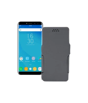 Чохол-книжка з екошкіри для телефону Oukitel C8 Сірий
