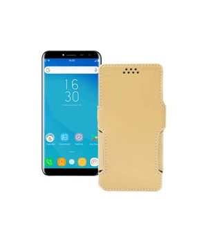 Чохол-книжка з екошкіри для телефону Oukitel C8 Бежевий