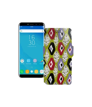 Чохол-книжка з екошкіри для телефону Oukitel C8 Камені-кольорові
