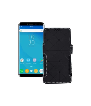Чохол-книжка з екошкіри для телефону Oukitel C8 Чорний ромб