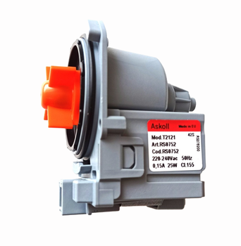 Насос сливной для стиральной машины Bosch T2121 клемы спереди слитно 25W RS0752