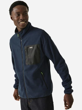 Толстовка на флісі, на блискавці чоловіча Regatta Frankie FZ Fleece RMA595-540 2XL Темно-синя (5063019778167)