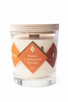 Ароматична свічка Turbota candles Камін у затишній домівці 145 г 9 см