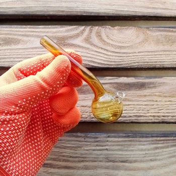 Стеклянная трубка для курения Капитан Смоллетт Sherlock Nose Oil Yellow Ø30 мм. (30540)