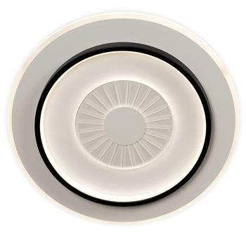 Люстра потолочная светодиодная LED Light House SY-19798/500 BK+WH D470*H60 96W PULT DU, цвет черный + белый