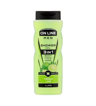 Гель та шампунь для душу On Line Fresh Lime чоловiчий 400 мл. 1254