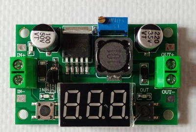 Понижающий стабилизатор с вольтметром LM-2596 4.2-40V 1.25-37V 2A Преобразователь напряжения (41)