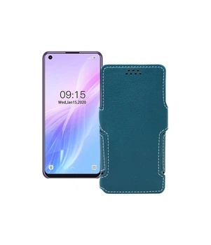 Чохол-книжка з екошкіри для телефону Oukitel C18 Pro Тм. Бірюзовий