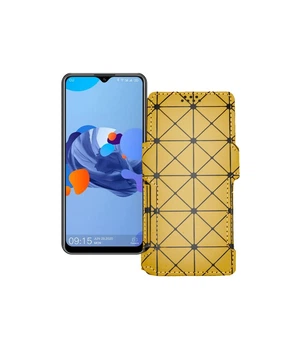 Чохол-книжка з екошкіри для телефону Oukitel C19 Золотий ромб