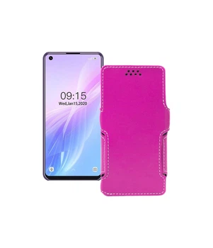 Чохол-книжка з екошкіри для телефону Oukitel C18 Pro Розовий