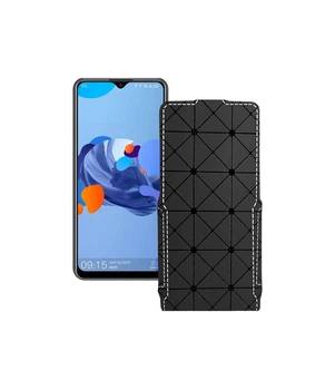 Чохол-флип з екошкіри для телефону Oukitel C19 Чорний ромб