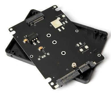 Адаптер в корпусе SATA III - > M.2 SSD NGFF KEY-B переходник Черный
