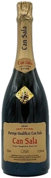 Вино ігристе Can Sala de Paraje Qualificat Nature 2008 D.O. Cava брют біле 0.75 л 12.5% (8410036806804)