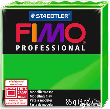 Пластика Fimo Professional Яскраво-зелена 85 г (4007817800225)