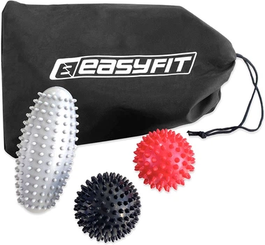 Набор для массажа и МФР EasyFit PVC Set-1 EF-7183s в сумочке, для массажа ног, рук, спины, стоп, шеи (56003484)