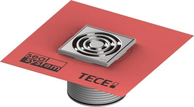 Пластикова рама решітки TECEdrainpoint S, 100 мм, включно з дизайнерською решіткою, із встановленою на заводі ущільнювальною втулкою Seal System (3660020) TM TECE