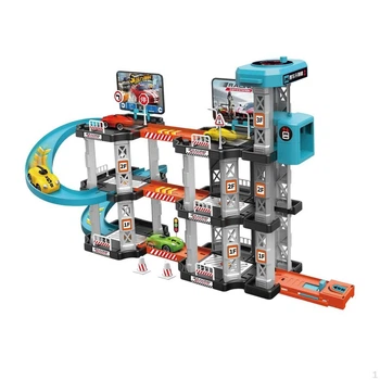Детский гоночный вагон, игрушечный трек парковка Childrens Rail Car MH2004, 75 шт (MH2004)