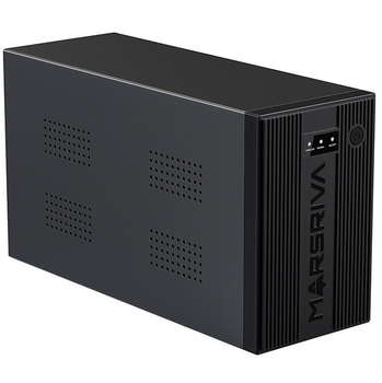 Источник бесперебойного питания Marsriva MR-UF2000, 2000ВА/1200Вт Line-Interactive LED version 2xAC Outlets 2*12V/9Ah metal Black (MR-UF2000)