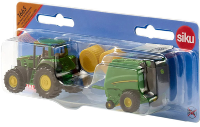 Model Siku Traktor John Deere z prasą 1:87 1665 (4006874016655)