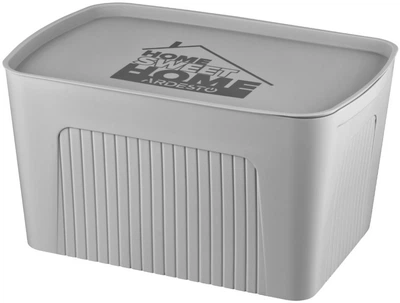 Скринька з кришкою для зберігання Ardesto 45.5 х 31 х 24.5 см 23 л Сірий (ARHC2523G)