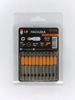 Насадка РН2*50мм, 1/4", CrV "LEVTOOLS" 501-016