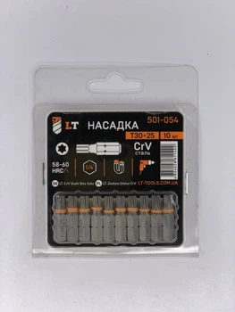 Насадка Т30*25мм, 1/4", CrV "LEVTOOLS" 501-054