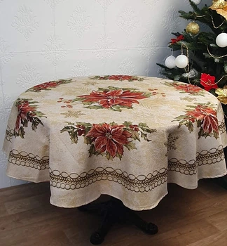 Скатертина Sagol новорічна 160Q ST-162 Kirmizi в коробці