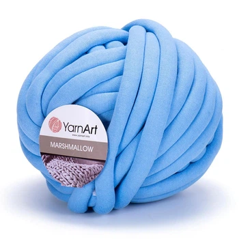 Товста пряжа Marshmallow YarnArt трикотажна 750г 30м блакитна №909