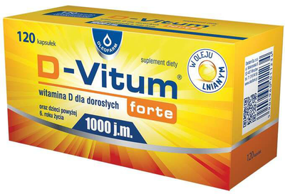 Witaminy Oleofarm D-Vitum forte 1000 120 kapsułek (5904960011234)