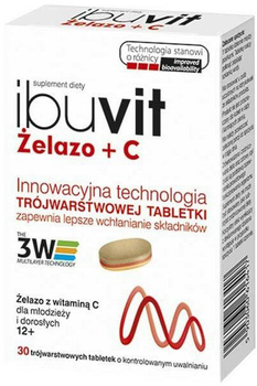 Witaminy Polpharma Ibuvit Żelazo + C 30 tablets (5903060616417)