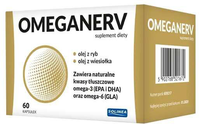 Olej rybny i omega Solinea Omeganerv 60 kapsułek (5902768521672)