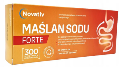 Пребіотик Medicinae Novativ Maslan Sodu Forte 60 капсул (5908288963220)