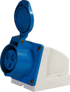Силова розетка 2P+PE 32А 230В стаціонарна IP44 синя [p012002] E.NEXT e.socket.pro.3.32