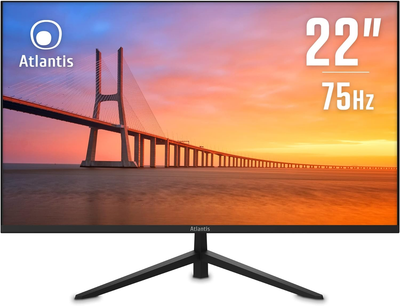 Монітор 22" Atlantis A05-H22V-VH Full HD VA 75 Гц Б/В