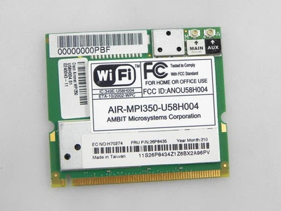 Плата WI-FI, AIR-MPI350-U58H004, для ноутбуков IBM 2366 Подходит к другим моделям ноутбуков (04081) Б/У