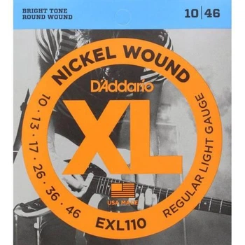 Струны для Электрогитары D'addario EXL110 Regular Light Electric Guitar Strings 10/46