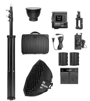 Комплект XL LED свет Yongnuo YNLUX100 PRO KIT + стойка 2.8 м + софтбокс 55 см + 2 х NP-F750 + зарядное (2572)