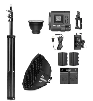 Комплект XXL LED свет Yongnuo YNLUX100 RGB KIT + стойка 2.8 м + софтбокс 55 см + 2 х NP-F960 + зарядное (2593)