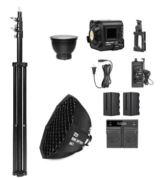 Комплект XXL LED свет Yongnuo YNLUX100 KIT + стойка 2.8 м + софтбокс 55 см + 2 х NP-F960 + зарядное (2584)