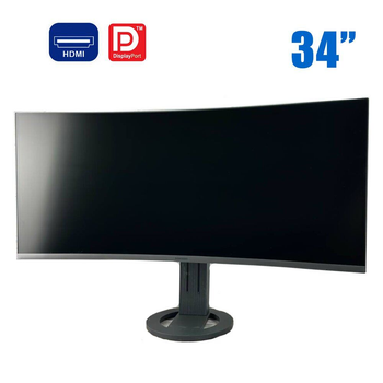 Монитор Samsung C34H890WJU / 34" (3440x1440) VA / HDMI, DisplayPort, Audio, USB 3.0 / VESA 100x100 б/у